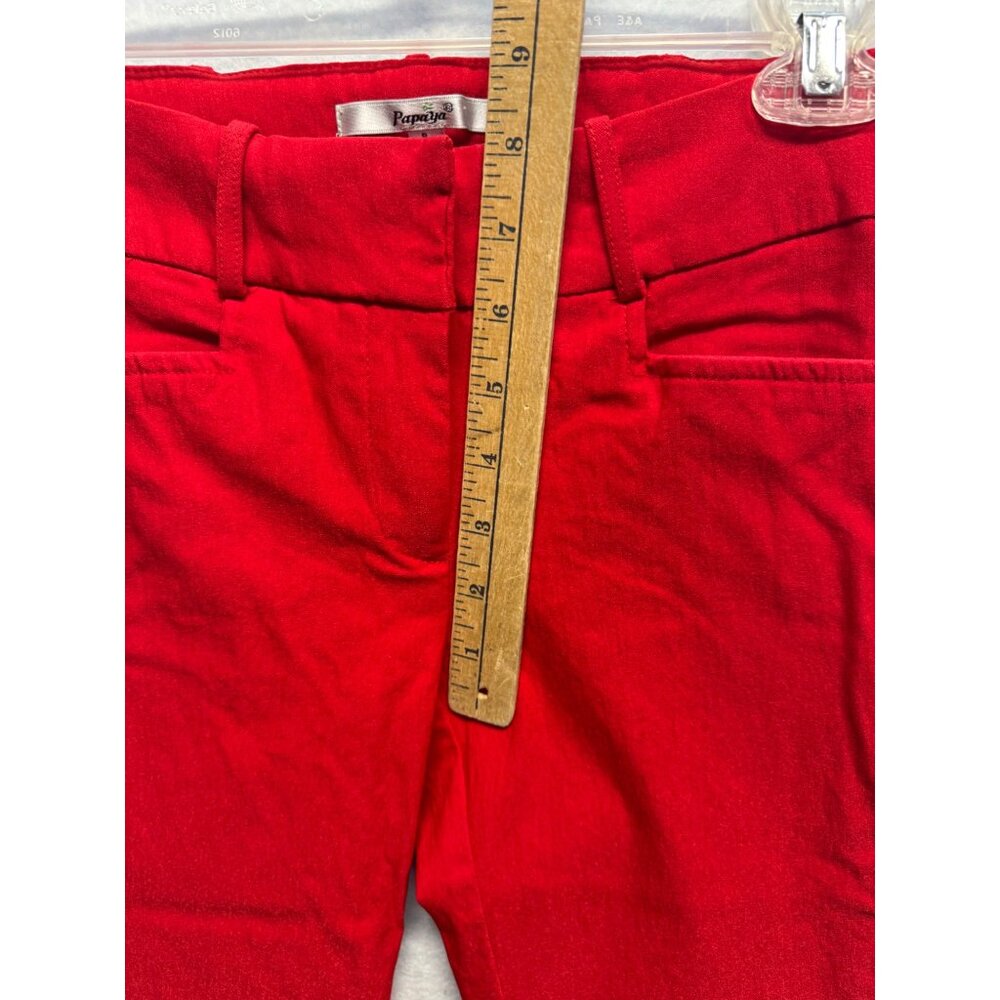 Papaya Womens Red Flared Pants Small - Picture 6 of 10